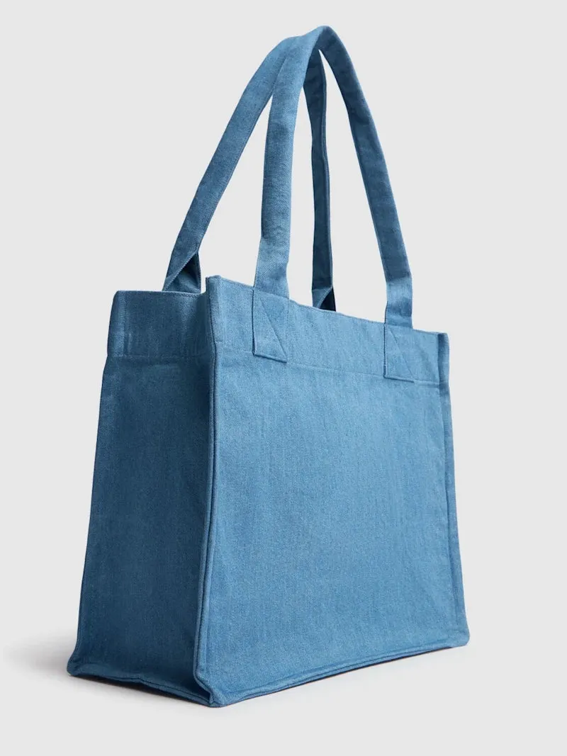 GANNI Denim Canvas Tote bag