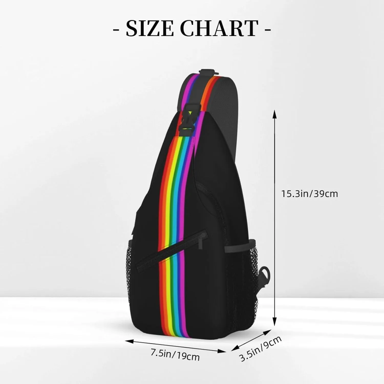 Gay Pride Sling Bag Cute Rainbow Crossbody Backpack Shoulder Chest Bags for Men Women Cycling Travel Walking