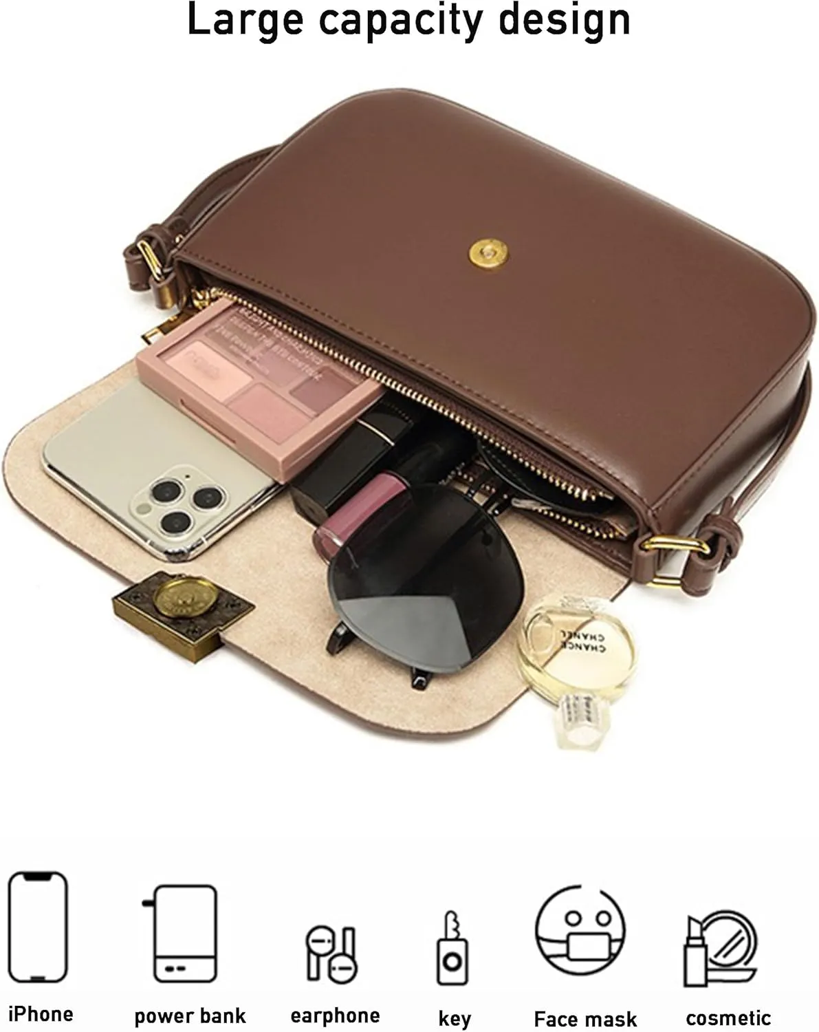Genuine Leather Crossbody Bags For Women, Small Shoulder Handbags