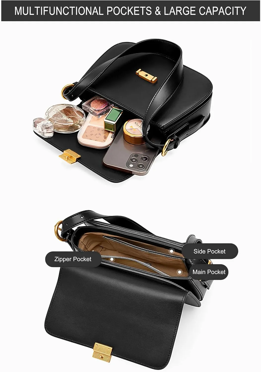 Genuine Leather Shoulder Bag for Women Crossbody Bags Women's Small Handbags Leather Purses