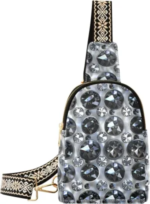 Geometric Circle Obsidian Pattern body sling bag cute womens crossbody fanny pack for travel