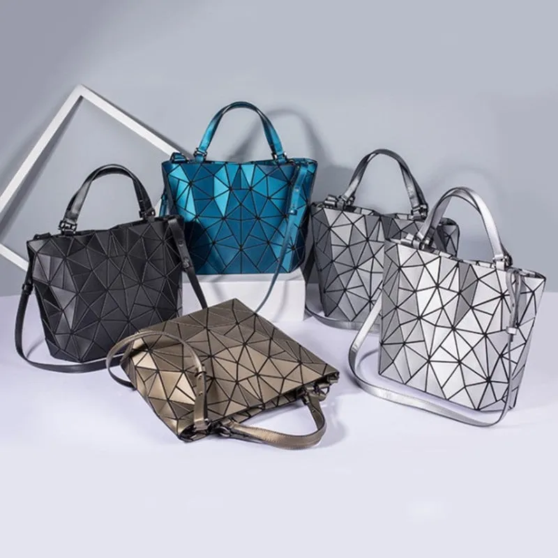 Geometric Rhombic Bucket Bag
