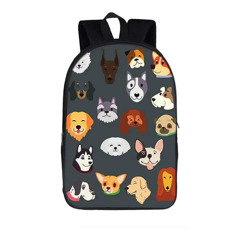 German Shepherd / Pit / Staffordshire Bull Terrier / Rottweiler Backpack for Teenager Children School Bags Boy Dog Book Bag