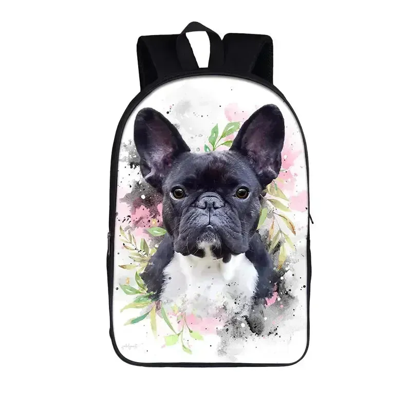 German Shepherd / Pit / Staffordshire Bull Terrier / Rottweiler Backpack for Teenager Children School Bags Boy Dog Book Bag