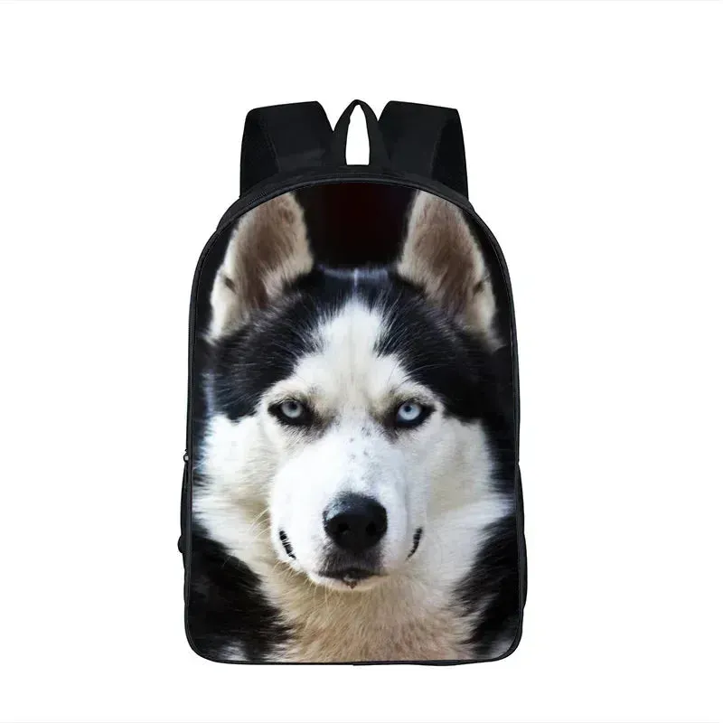 German Shepherd / Pit / Staffordshire Bull Terrier / Rottweiler Backpack for Teenager Children School Bags Boy Dog Book Bag
