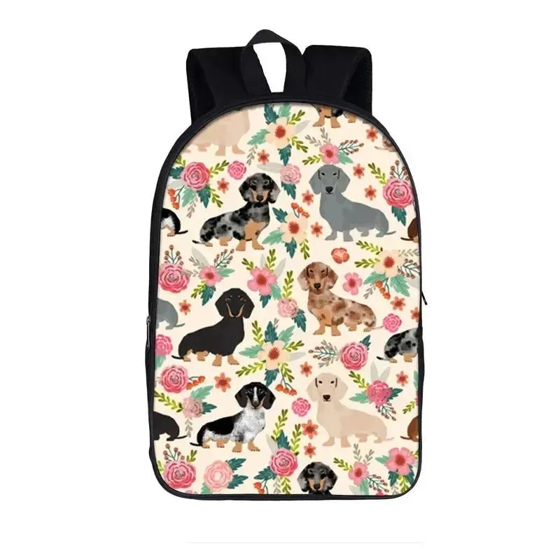 German Shepherd / Pit / Staffordshire Bull Terrier / Rottweiler Backpack for Teenager Children School Bags Boy Dog Book Bag