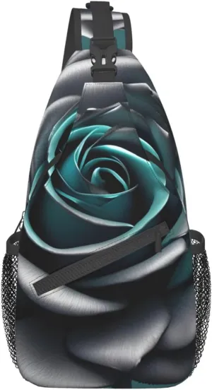 GeRRiT Tropical Summer Hawaiian Flower Palm Leaves Print Backpack Sling Bag For Women Men, Chest Bag Daypack Crossbody