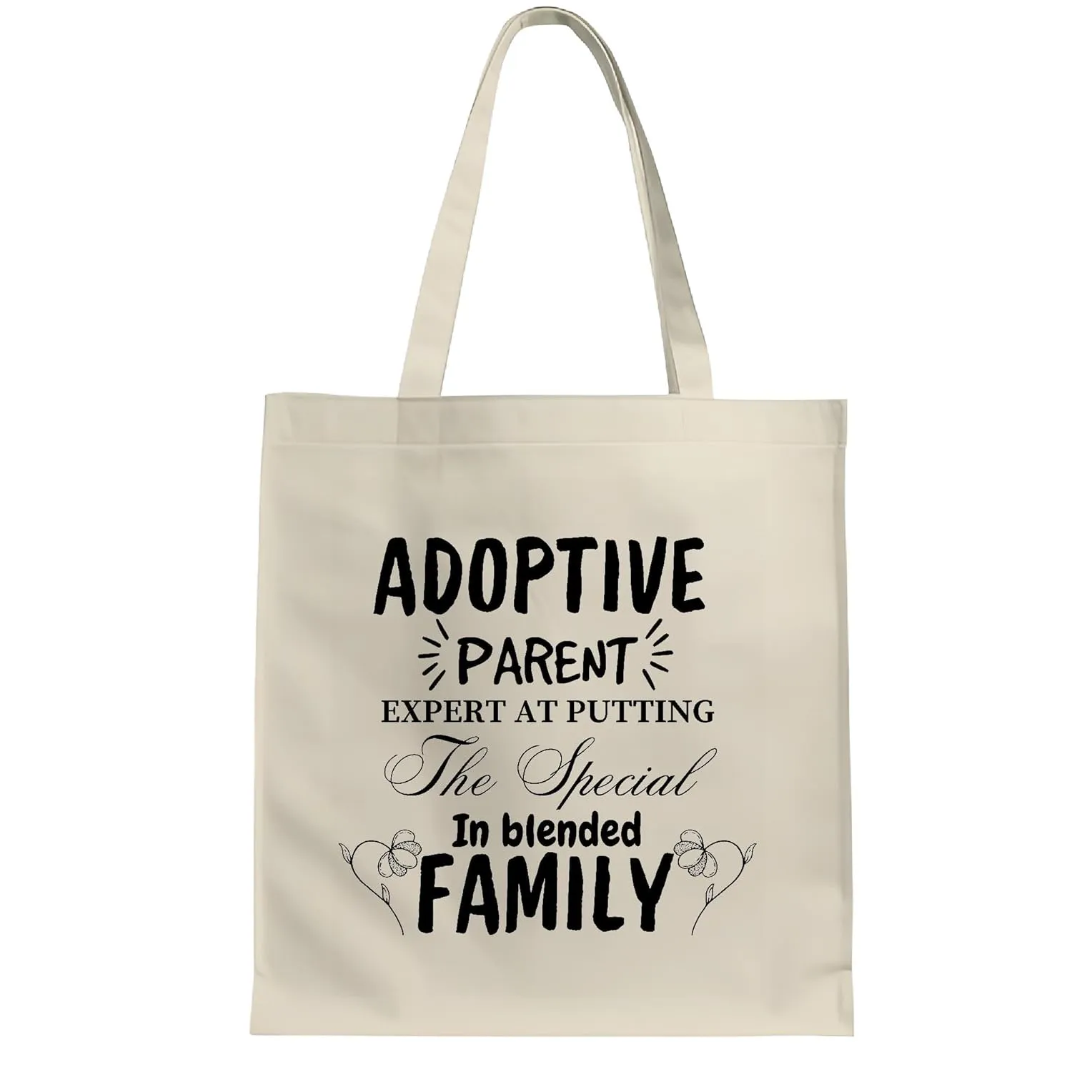 Gifts for Expert Adoptive Parents Celebrate Adoption Day Natural White Multicolor Canvas Tote Bag