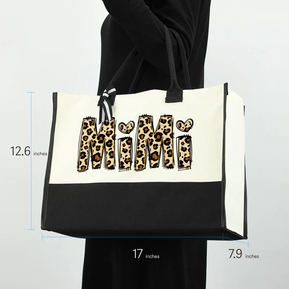 Gigi Mimi Grandma Nana Granny Mama Weekend Tote Bag for Women Personalized Waterproof Canvas Bag