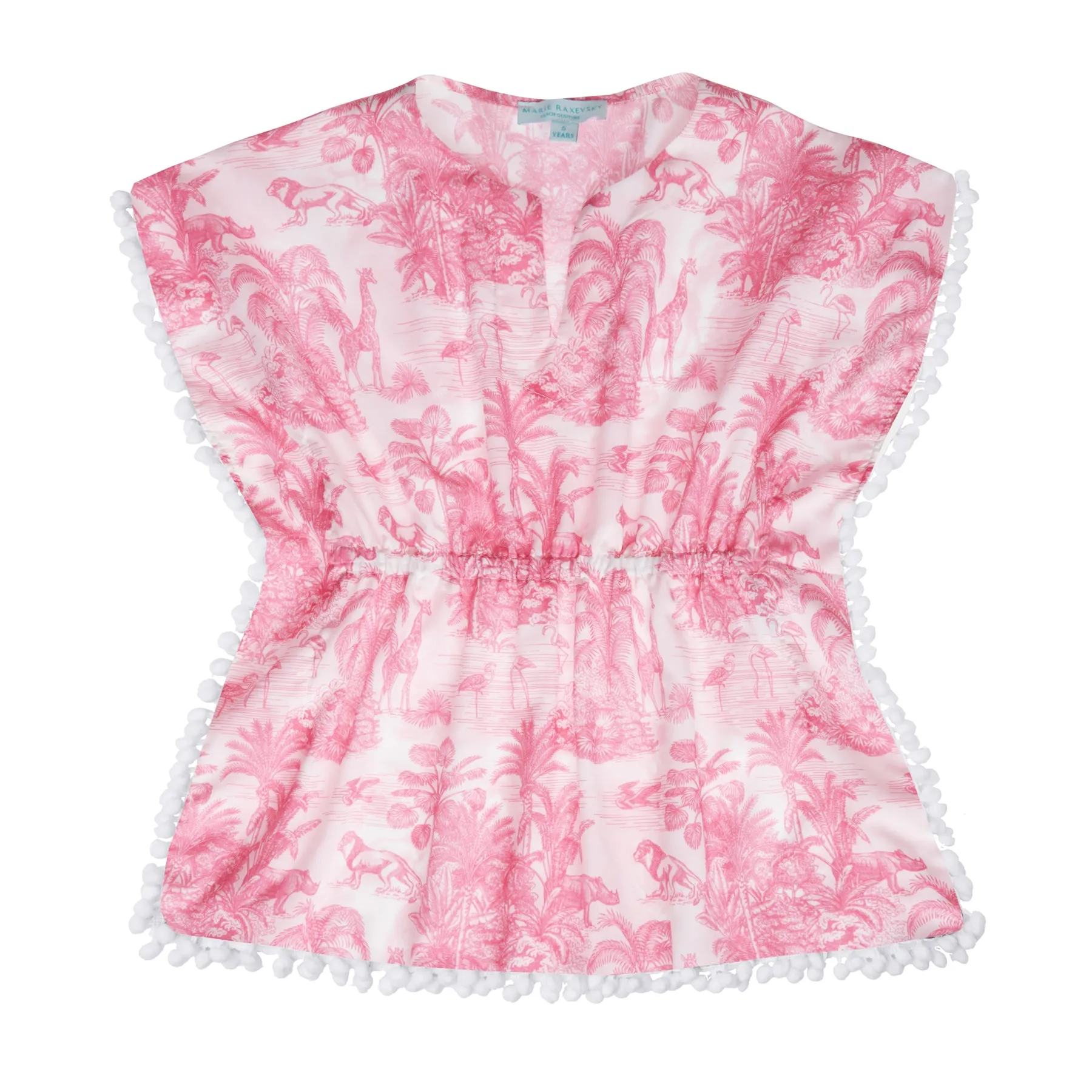 GIRL'S KAFTAN JUNGLE PINK