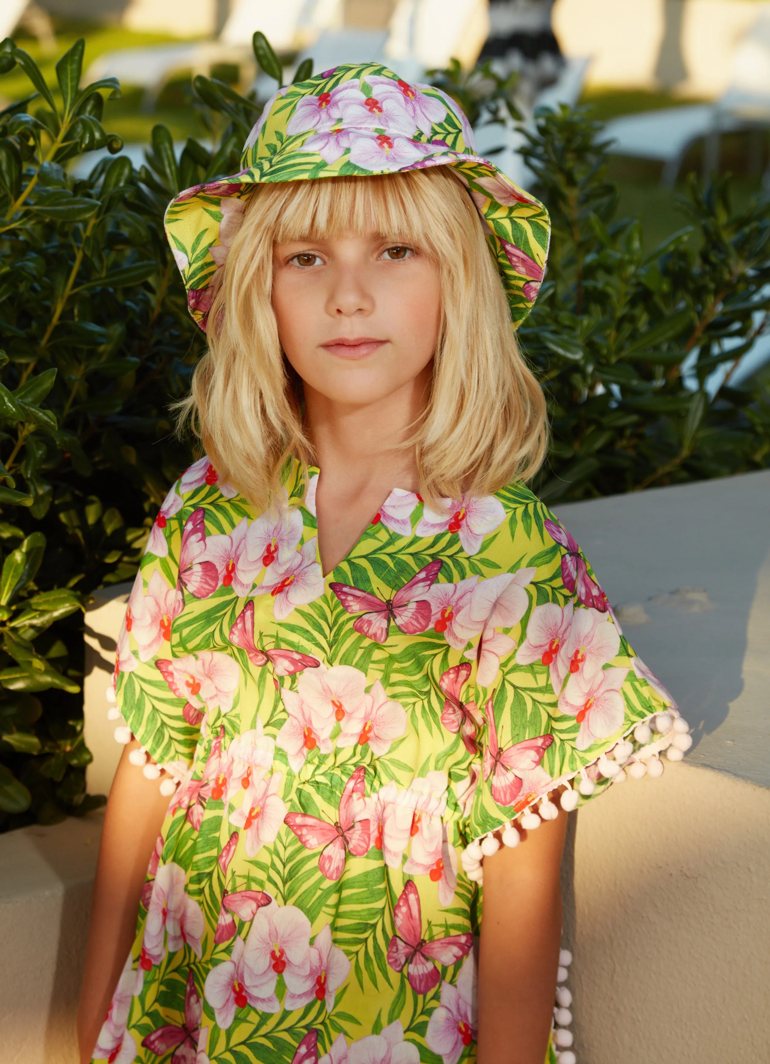 GIRL'S KAFTAN ORCHIDS