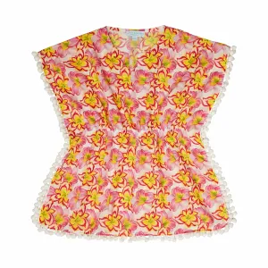 GIRL'S KAFTAN YELLOW LILIES