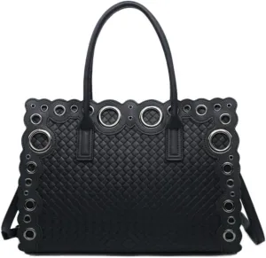 Girly HandBags Womens Laser Cut Circle Shoulder Bag