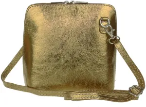 Girly HandBags Womens Metallic Genuine Leather Cross Body Shoulder Bag