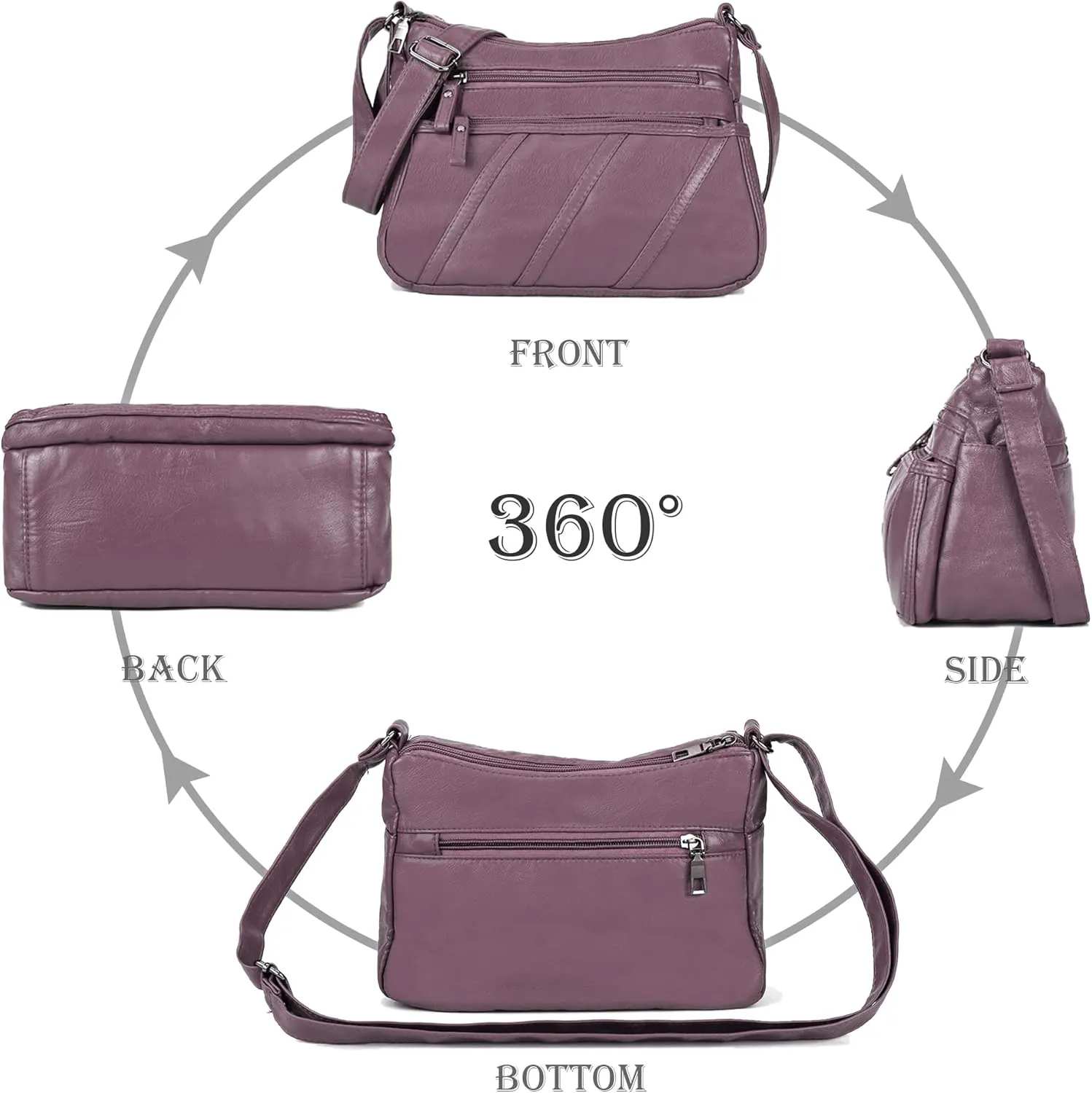 Gladdon Small Crossbody Bags for Women Leather Shoulder Purses Vegan Womens Cross body Bag Lightweight