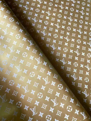 Golden Metallic Louis Vuitton Leather Sheet for Bag