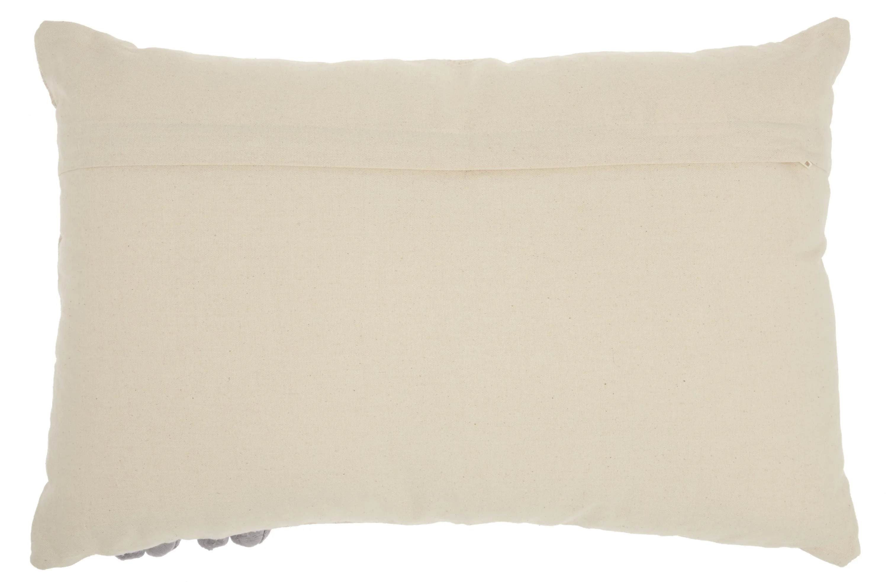 Gray Rectangular Embellished Throw Pillow