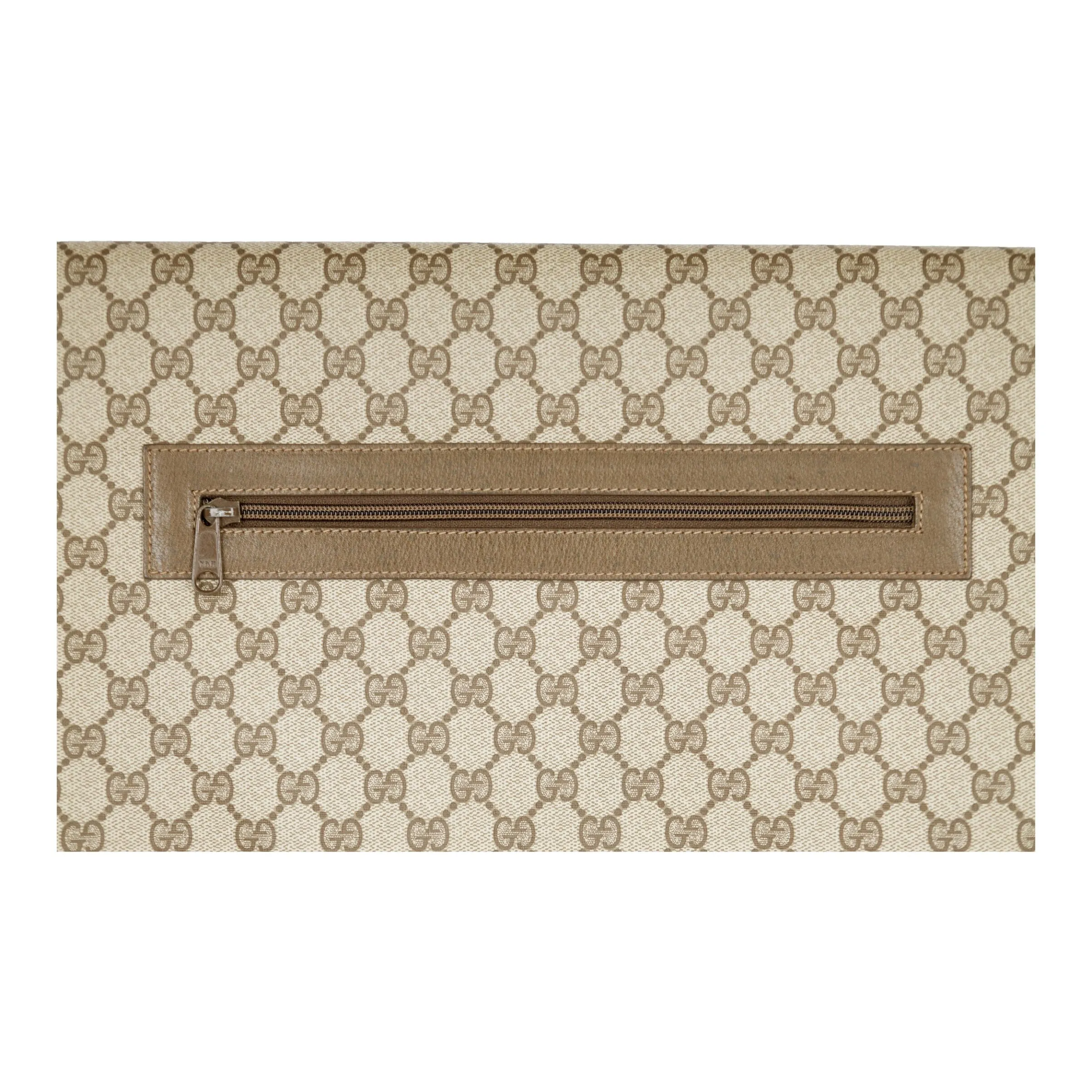 Gucci Monogram Canvas A4 Document Holder Pochette - '90s