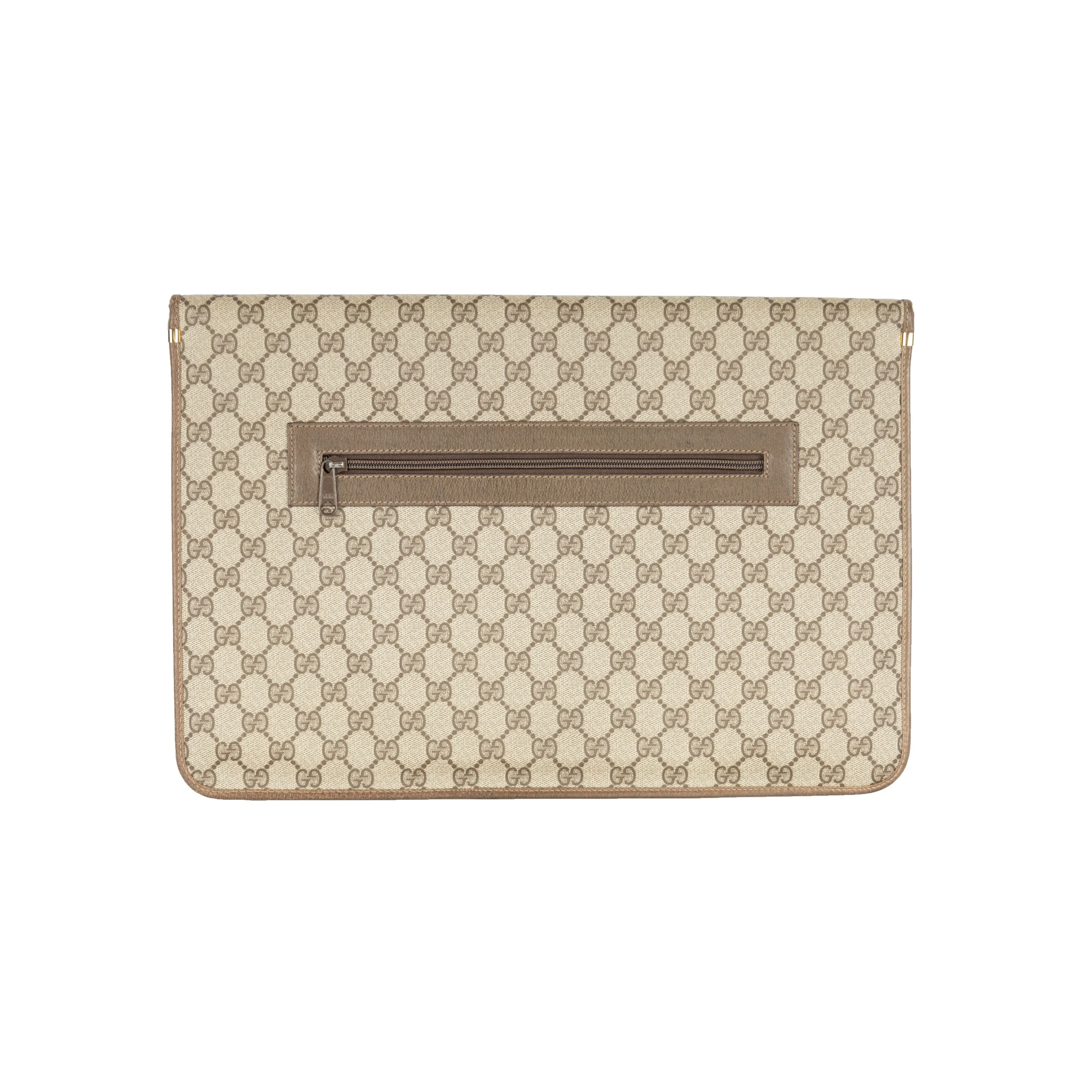 Gucci Monogram Canvas A4 Document Holder Pochette - '90s