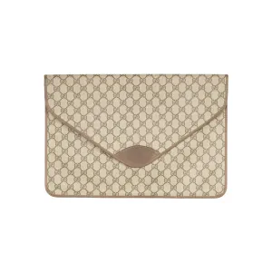 Gucci Monogram Canvas A4 Document Holder Pochette - '90s