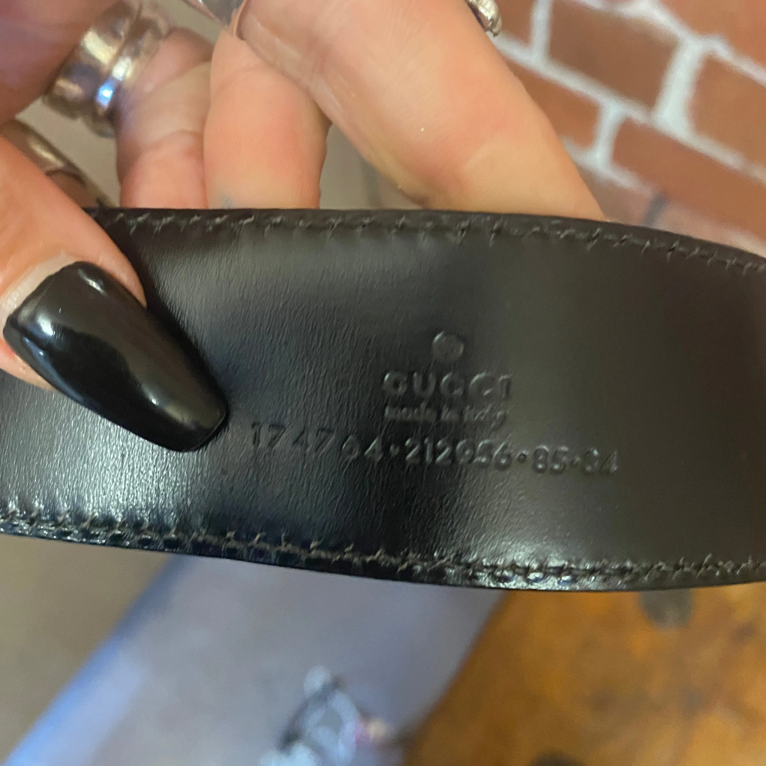 GUCCI monogrammed leather belt