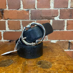 GUCCI monogrammed leather belt
