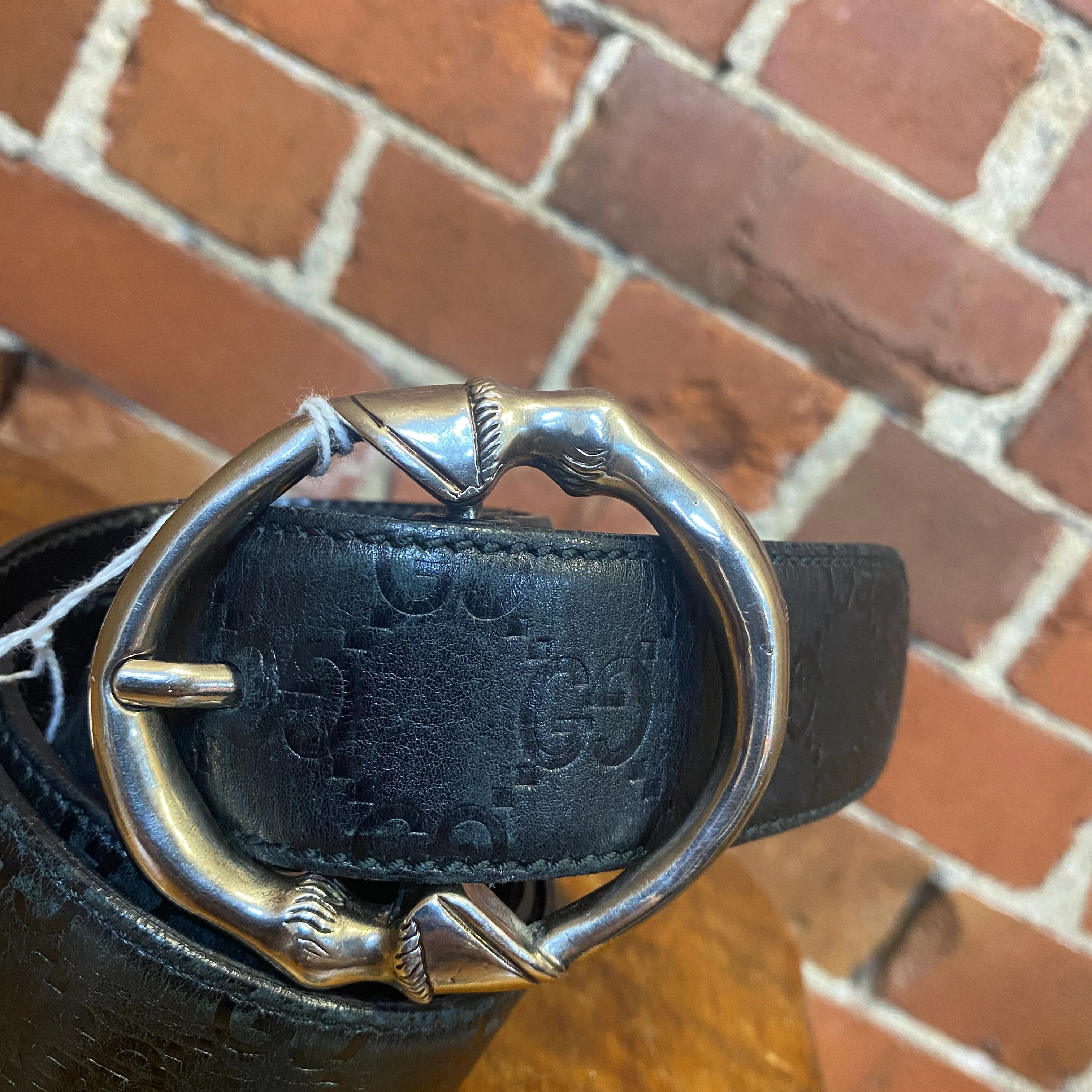 GUCCI monogrammed leather belt