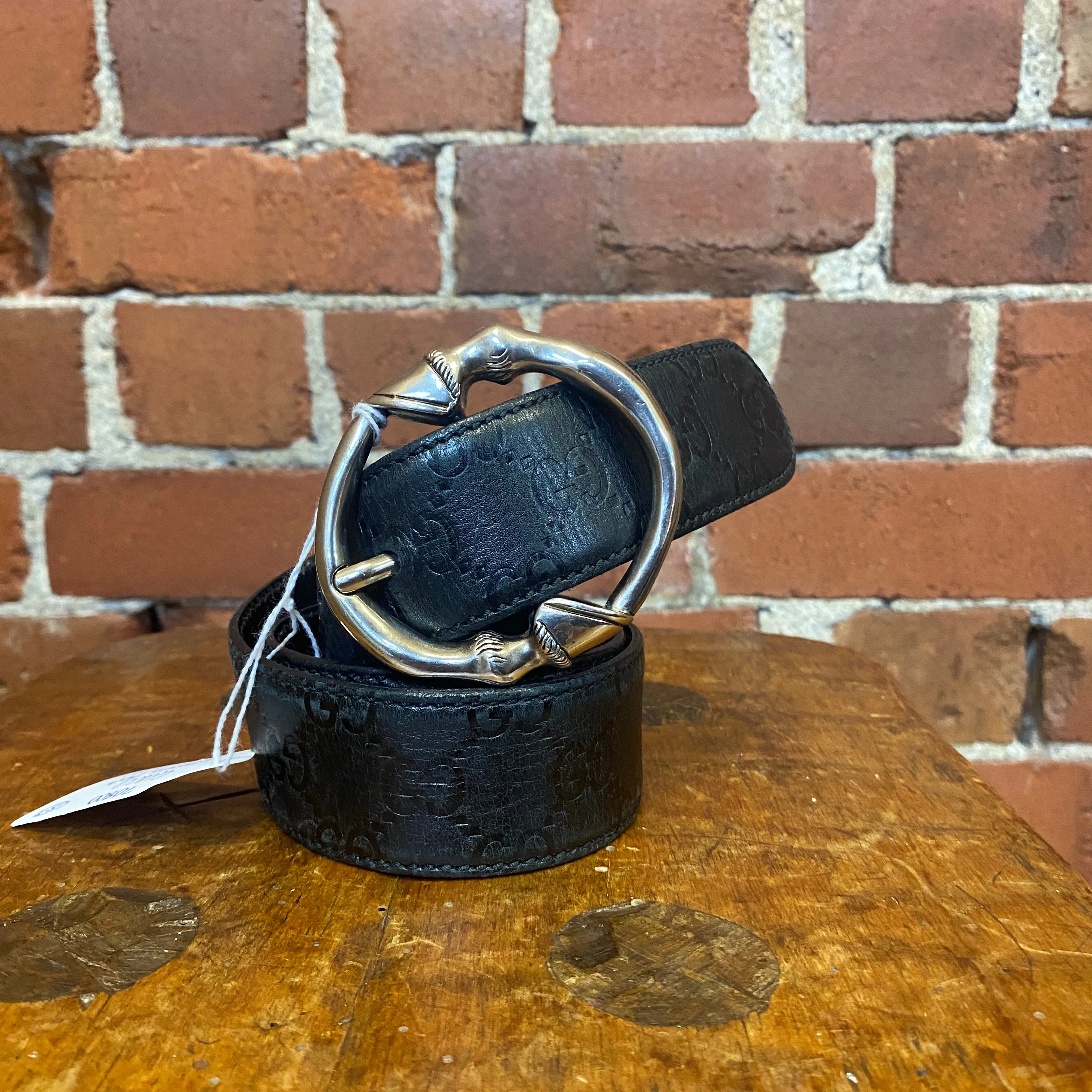 GUCCI monogrammed leather belt