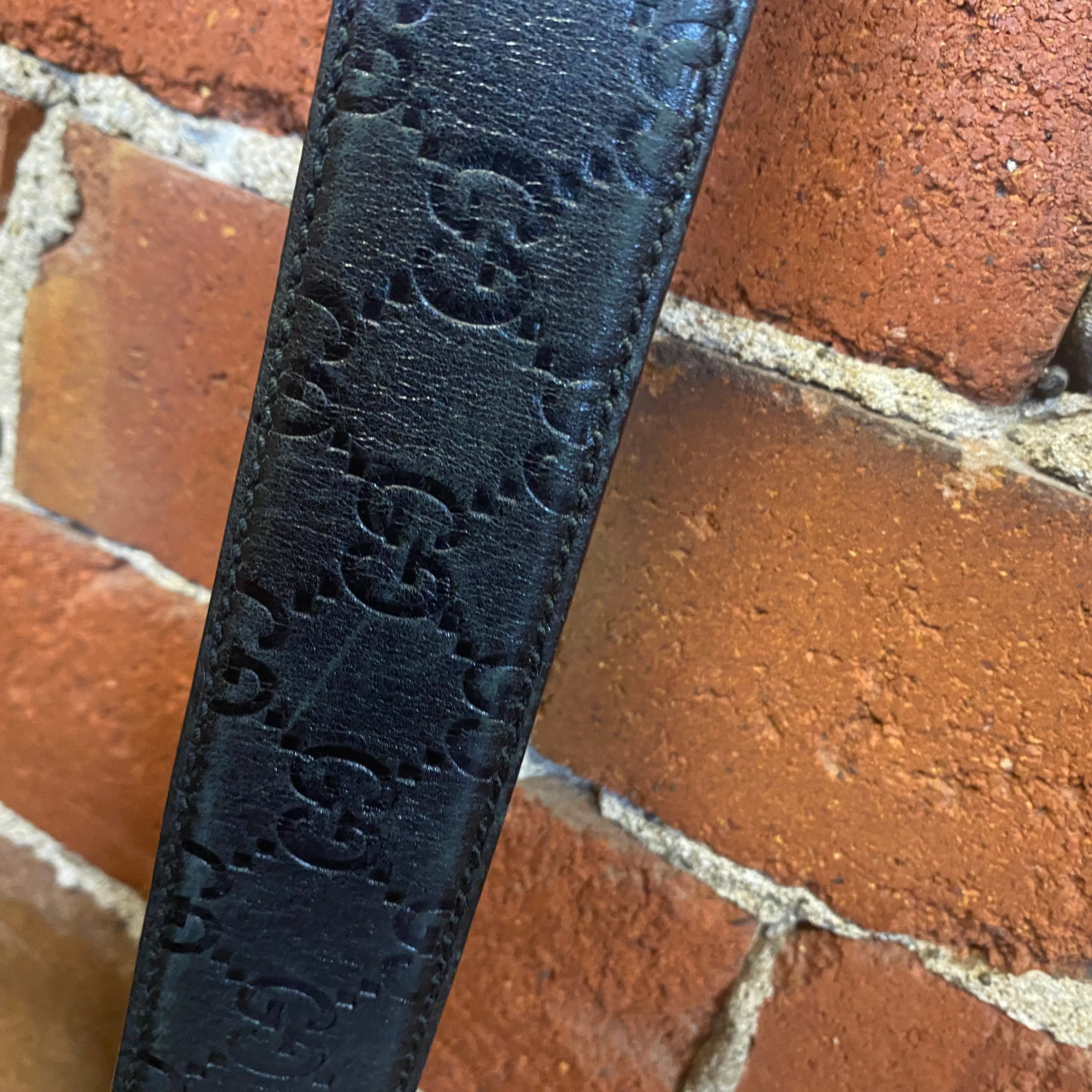 GUCCI monogrammed leather belt