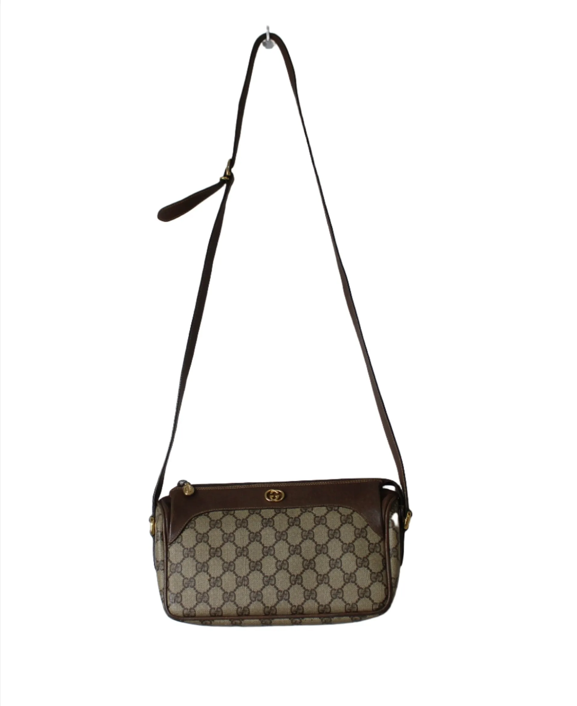 Gucci Petite Brown GG Supreme Monogram Crossbody Bag