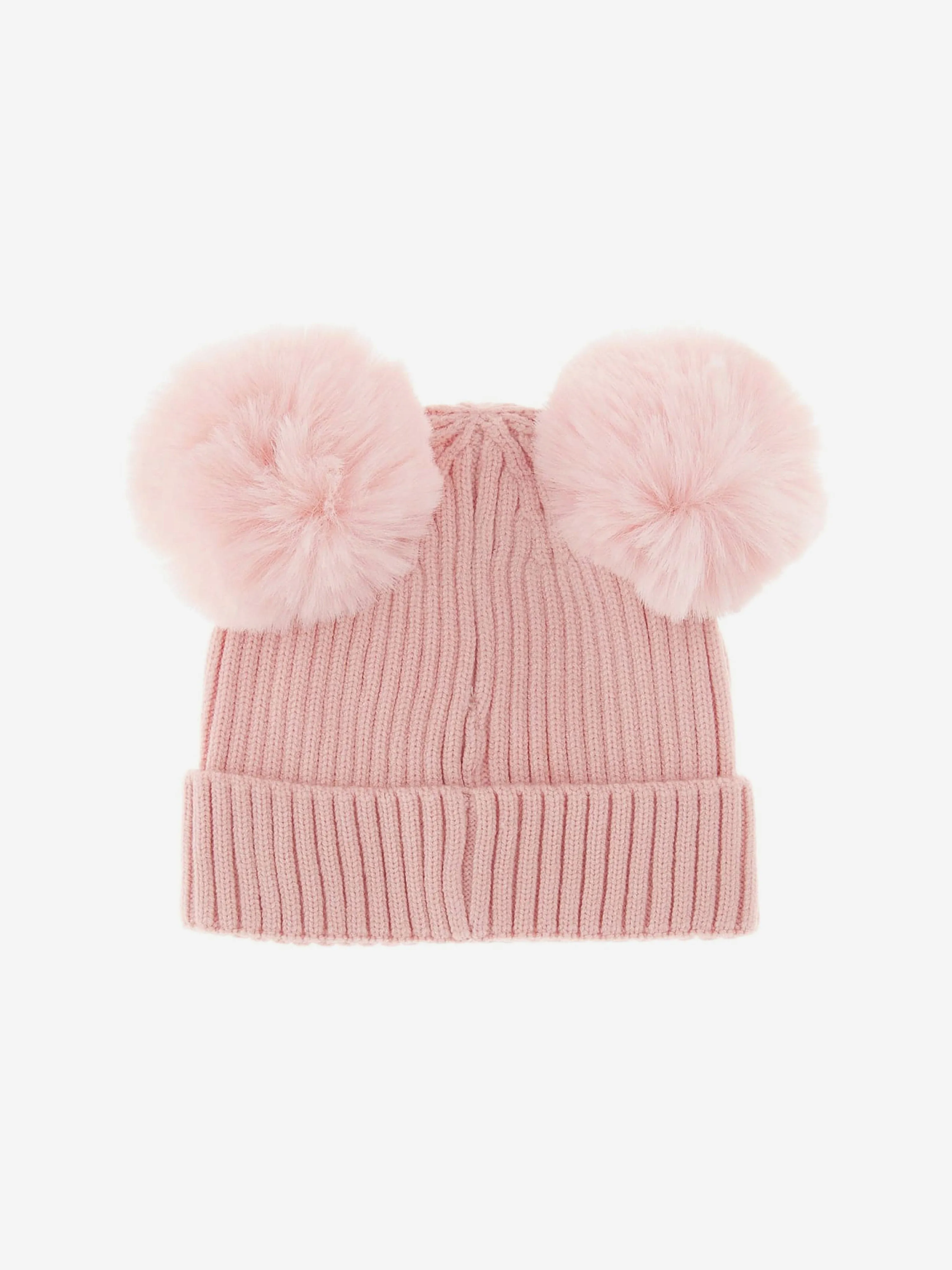 Guess Girls 针织 Pom Pom 帽子（粉色）