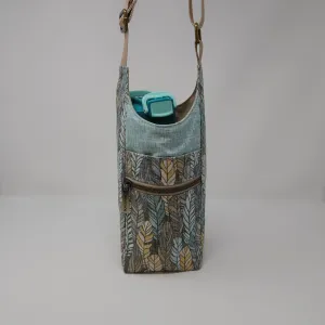 H2O2Go Crossbody Water Bottle Bag - Feathers