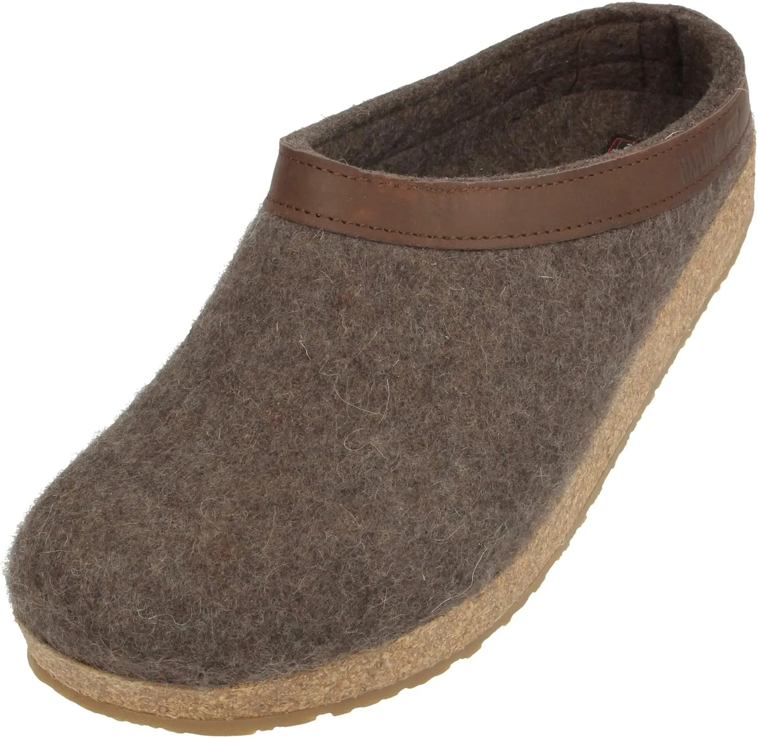 HAFLINGER Unisex GZL Leather Trimmed Wool Clogs