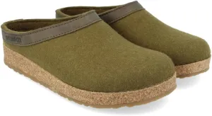 HAFLINGER Unisex GZL Leather Trimmed Wool Clogs
