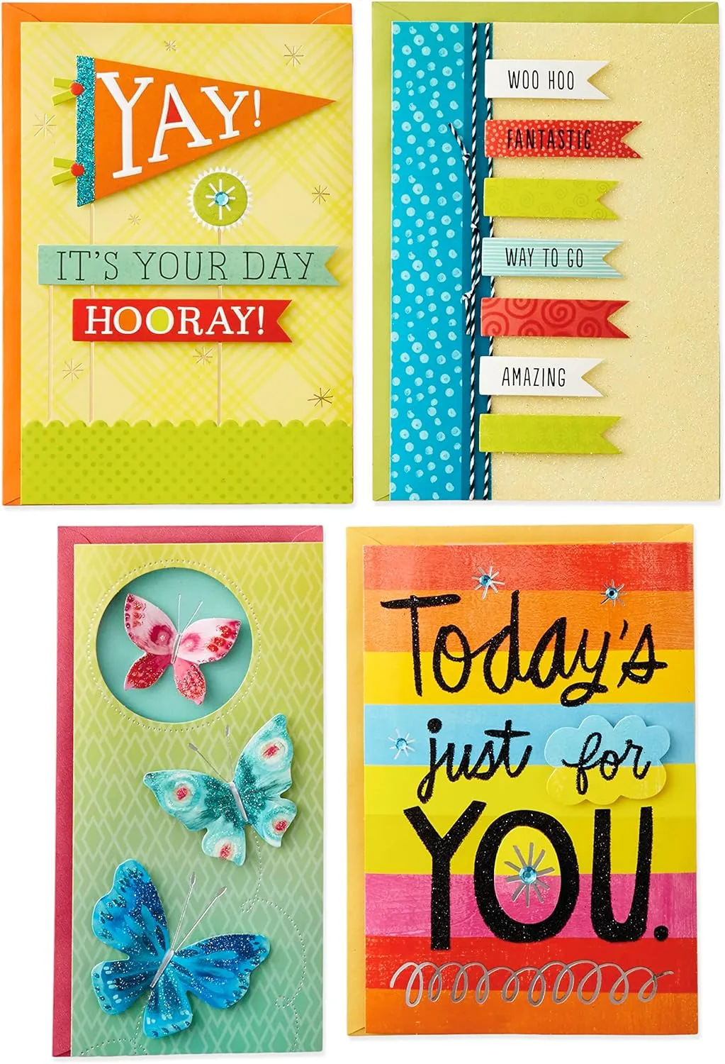 Hallmark All Occasion Handmade Boxed Set of Assorted Greeting Cards with Card Organizer (Pack of 24)—Birthday, Baby, Wedding, Sympathy, Thinking of You, Thank You, Blank