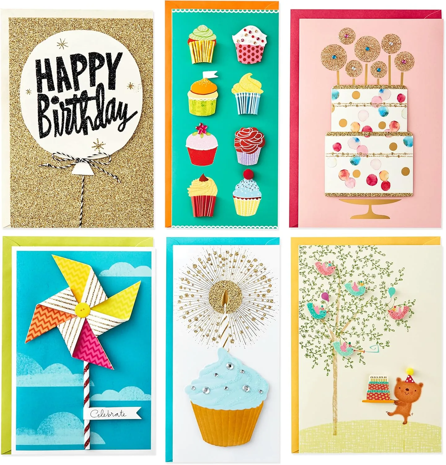 Hallmark All Occasion Handmade Boxed Set of Assorted Greeting Cards with Card Organizer (Pack of 24)—Birthday, Baby, Wedding, Sympathy, Thinking of You, Thank You, Blank