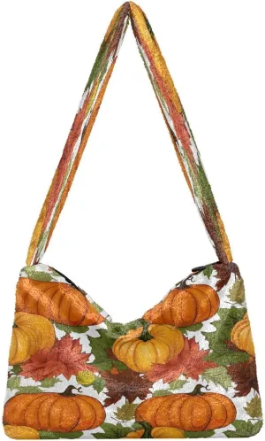 Halloween with Pumpkins on the Purple Womens Shoulder Bags, Womans Handbags, Purses for Women Shoulder Bag