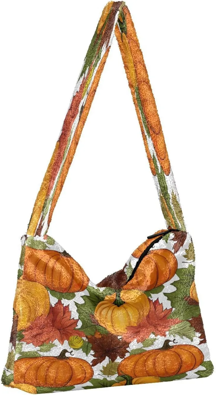 Halloween with Pumpkins on the Purple Womens Shoulder Bags, Womans Handbags, Purses for Women Shoulder Bag
