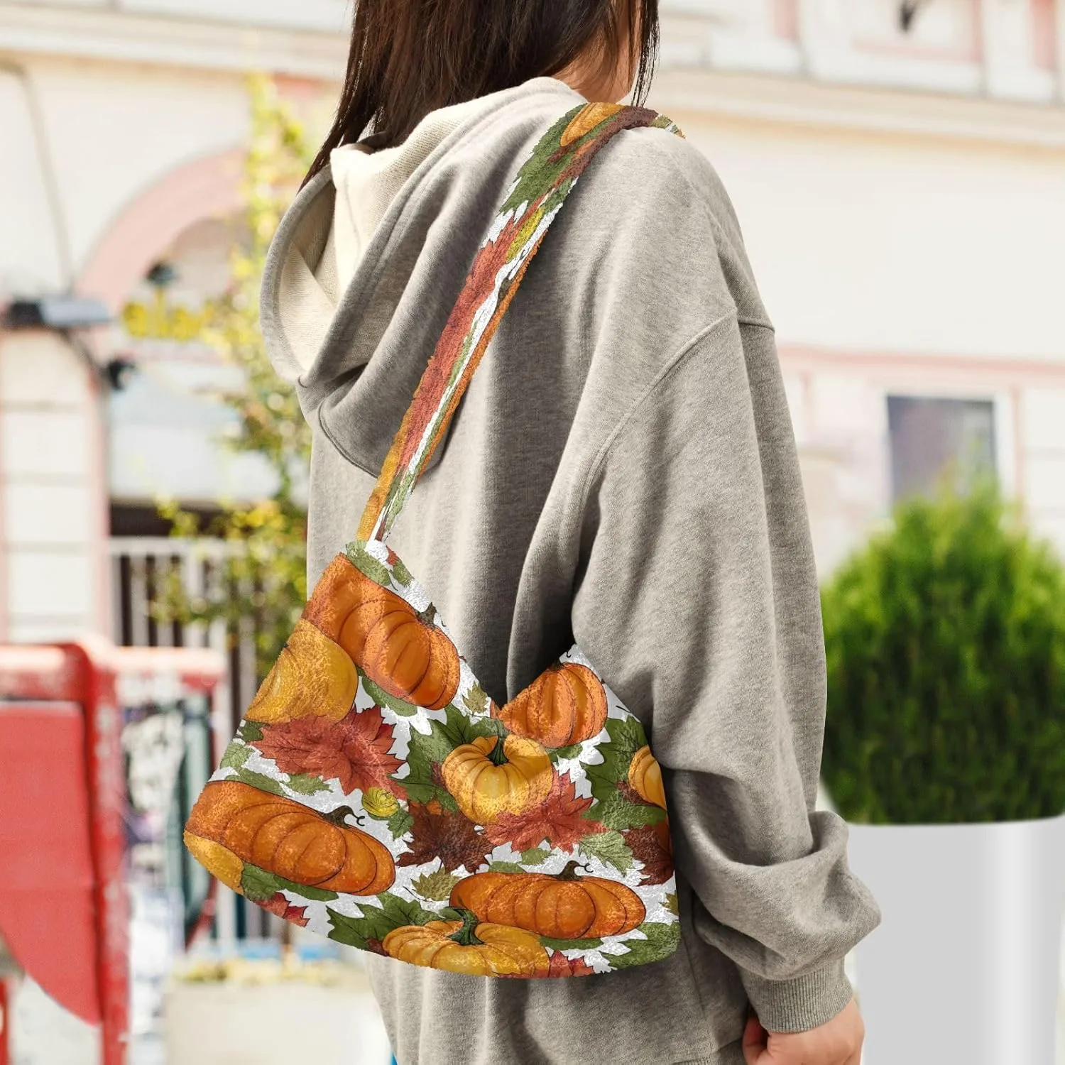 Halloween with Pumpkins on the Purple Womens Shoulder Bags, Womans Handbags, Purses for Women Shoulder Bag