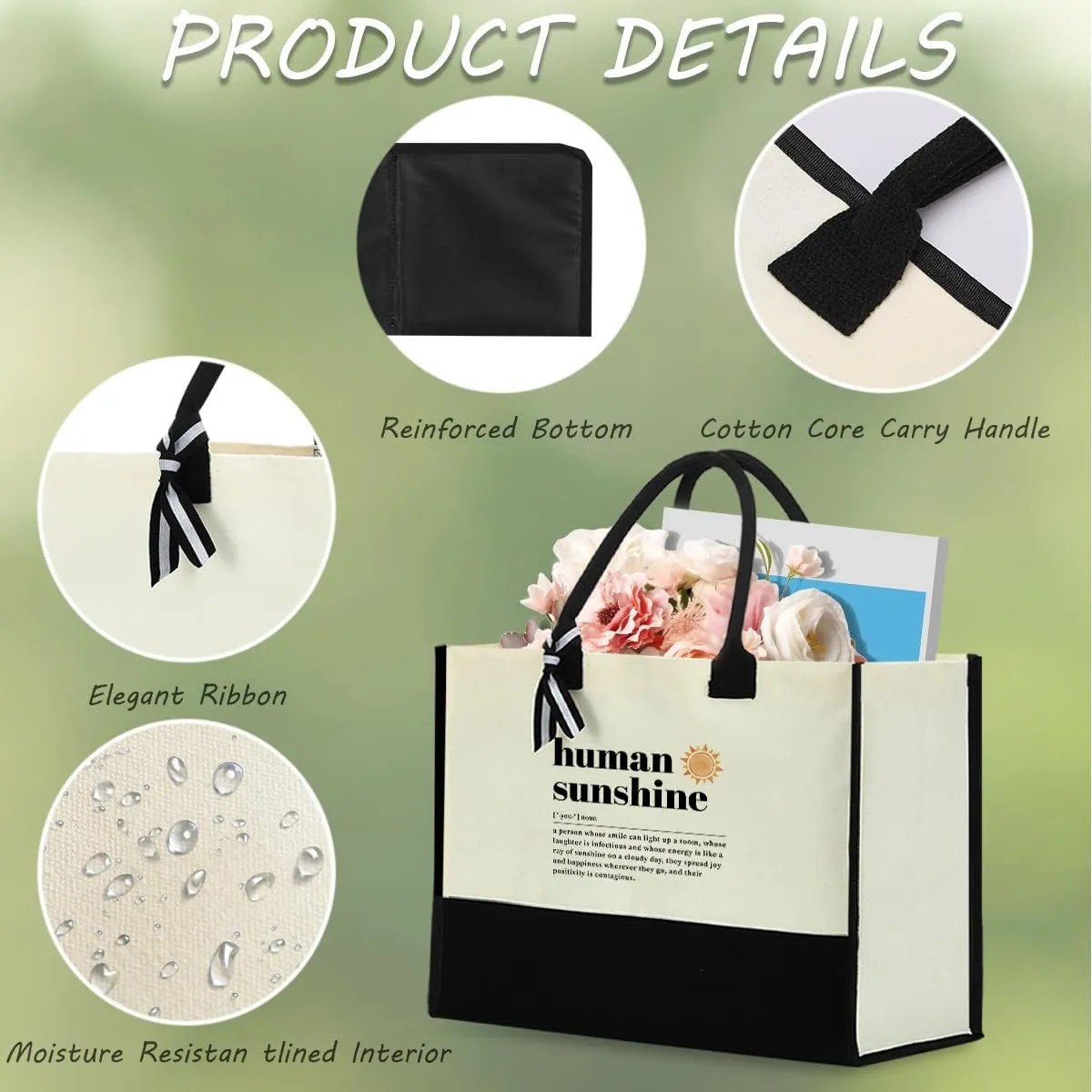 Hanamiya Na Chaos Coordinator Work Bestie Waterproof Large Tote Bag Soul Sister Sunshine Religious Teacher Appreciation Gifts