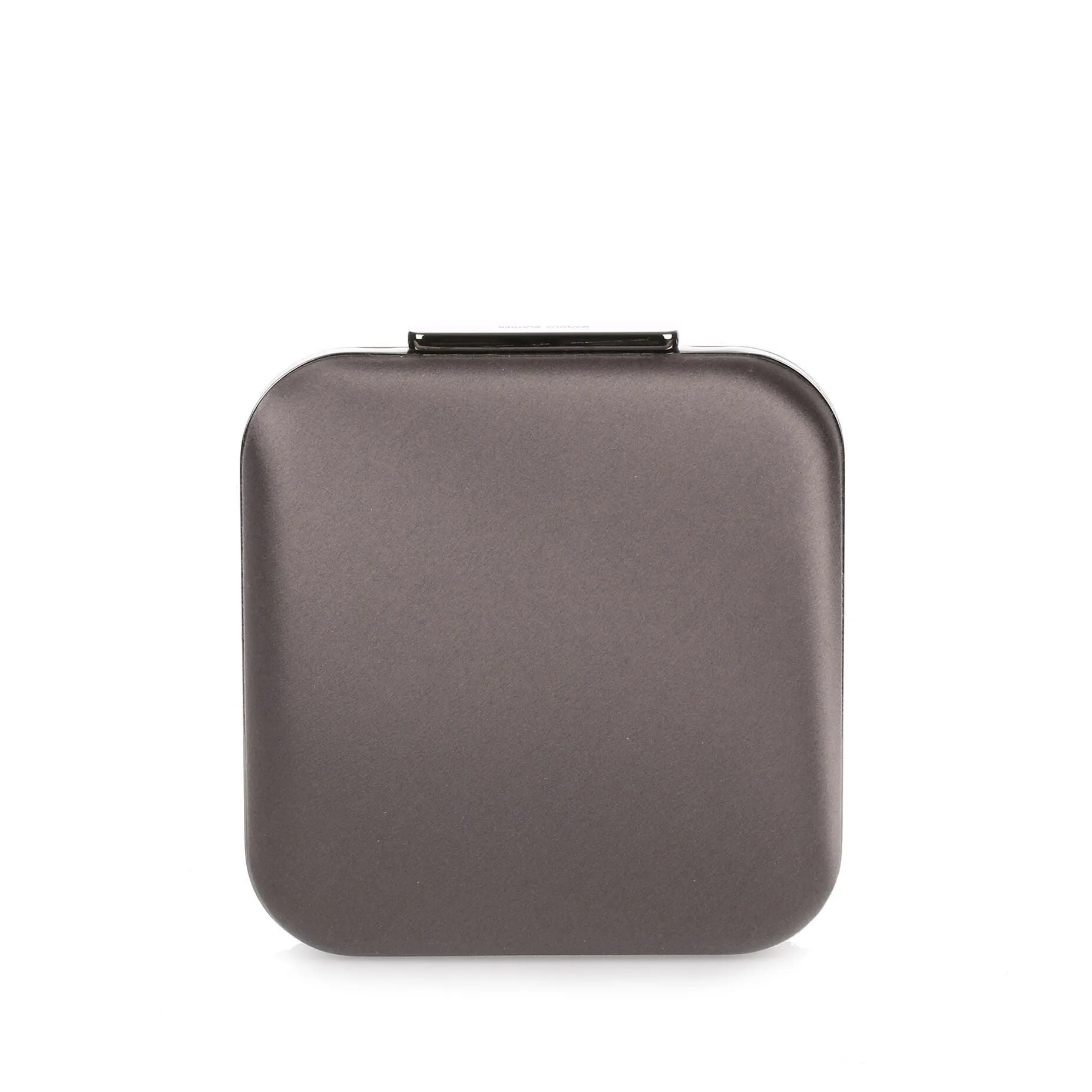 Hangi dark grey crystal silk clutch
