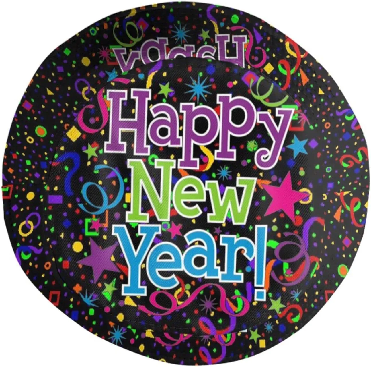 Happy New Year Bucket Hat for Men Women Teens Packable New Year Theme Sun Hats Fisherman Hat Cap
