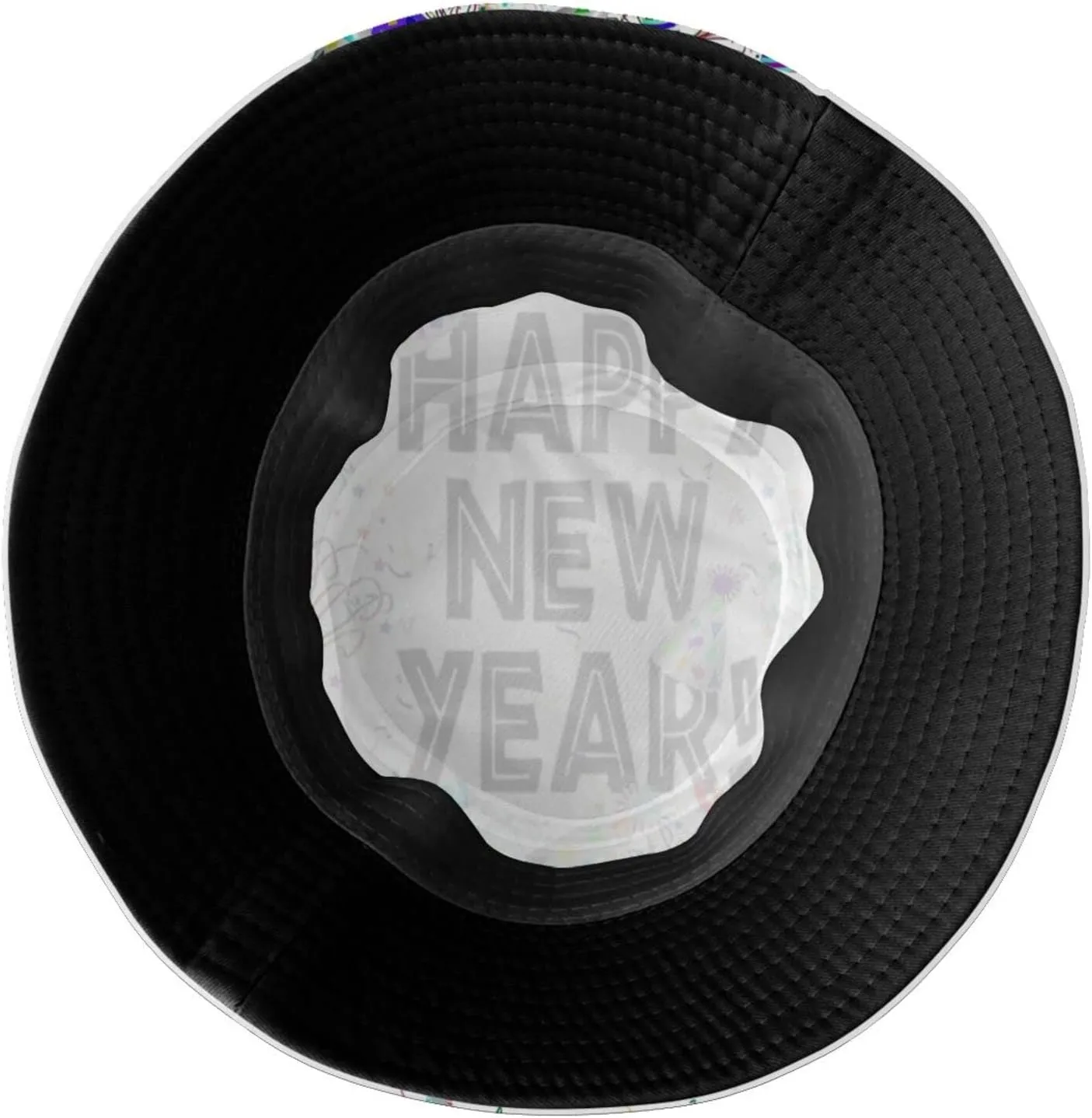 Happy New Year Bucket Hat for Men Women Teens Packable New Year Theme Sun Hats Fisherman Hat Cap