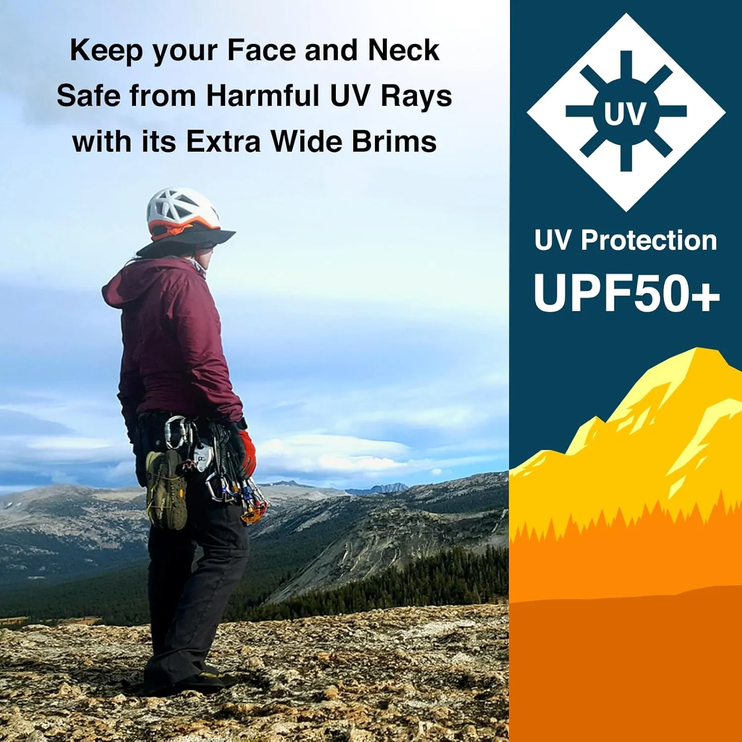 Helmet Hat - Hat Under Helmet Sweat Wicking, Lightweight Breathable Sun Protection UPF 50 Hat for Men and Women