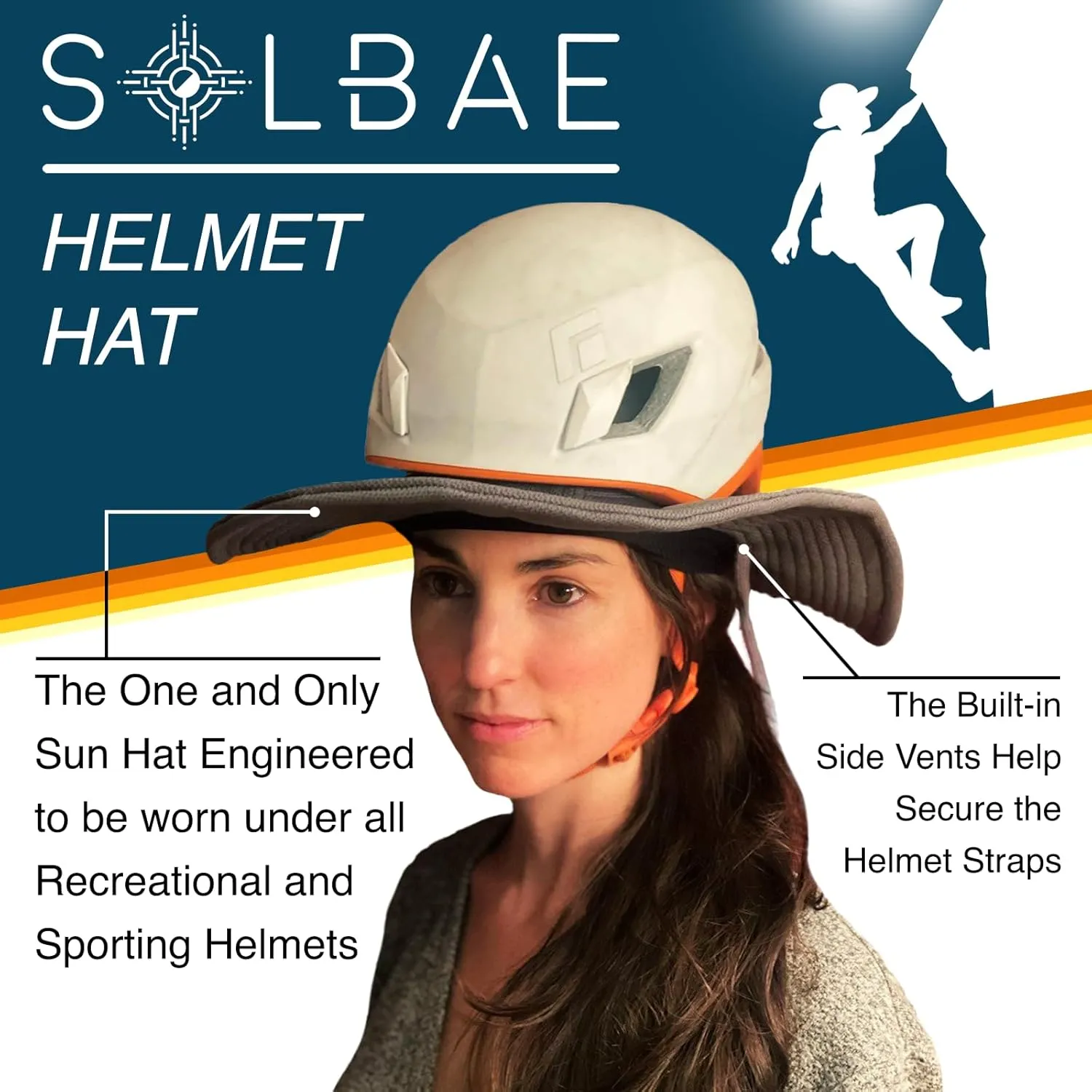 Helmet Hat - Hat Under Helmet Sweat Wicking, Lightweight Breathable Sun Protection UPF 50 Hat for Men and Women