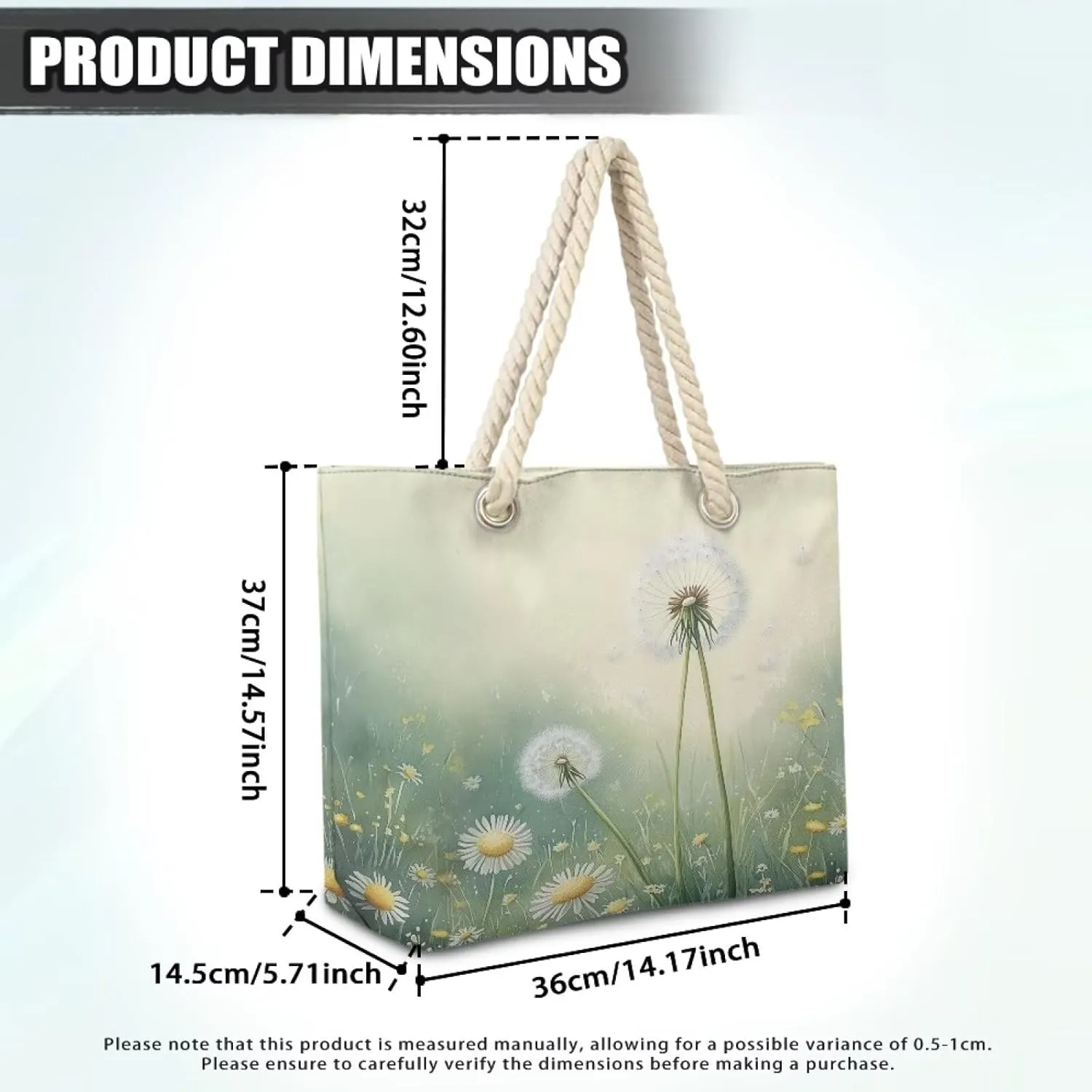 Hemp Rope Tote Bag Stylish Groceries Beach Trip Bags Large Capacity Shoulder Handbag with Rope Handle Carrying Bag