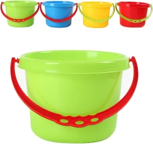 HOMNIVE Kids Beach Bucket Play Toy Sets - 4pcs Beach Sand Pails Buckets Party Toys - Summer Party Activity Beach Toys for Building Sand Castles