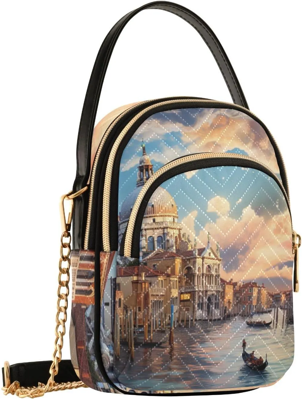 Houses on each Side of the Water Women's Crossbody Handbags, Fashion Crossbody Bag Phone Purses with Crossbody Strap