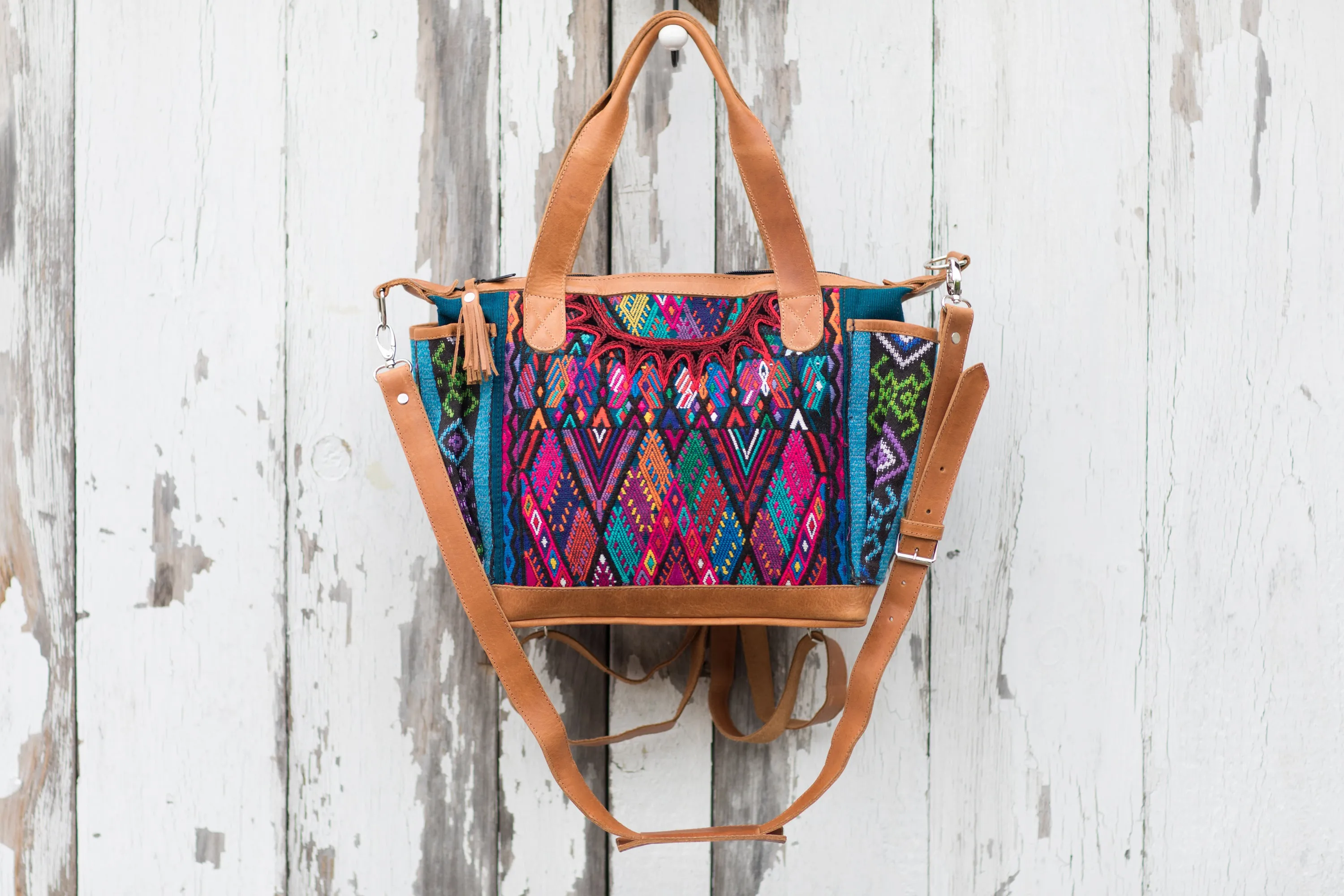 Huipil CDB back pack small Turquoise