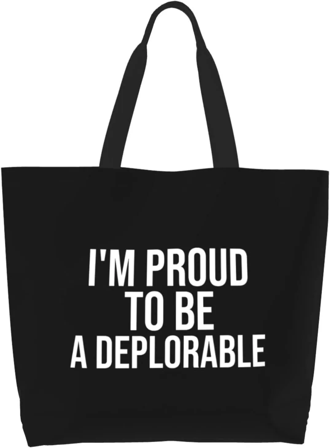I'M Proud To Be A Deplorable Women'S Lightweight Canvas Handbag Reusable Shopping Bag